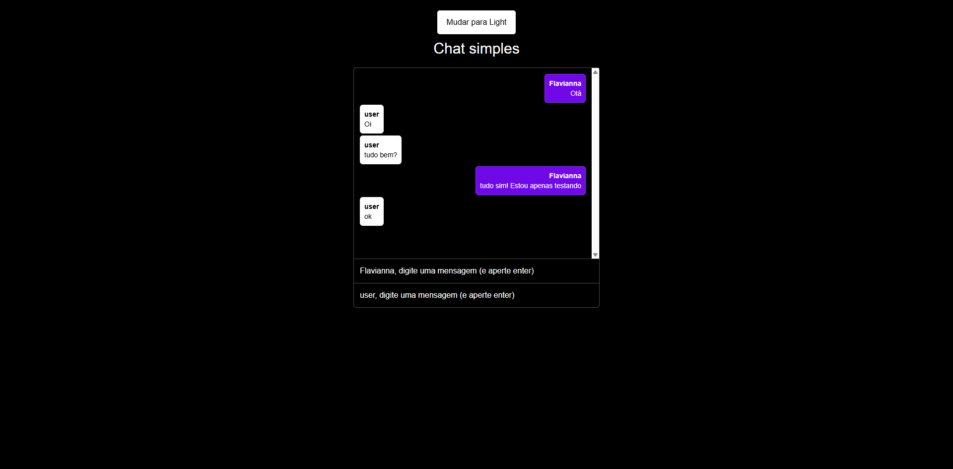 Chat simples